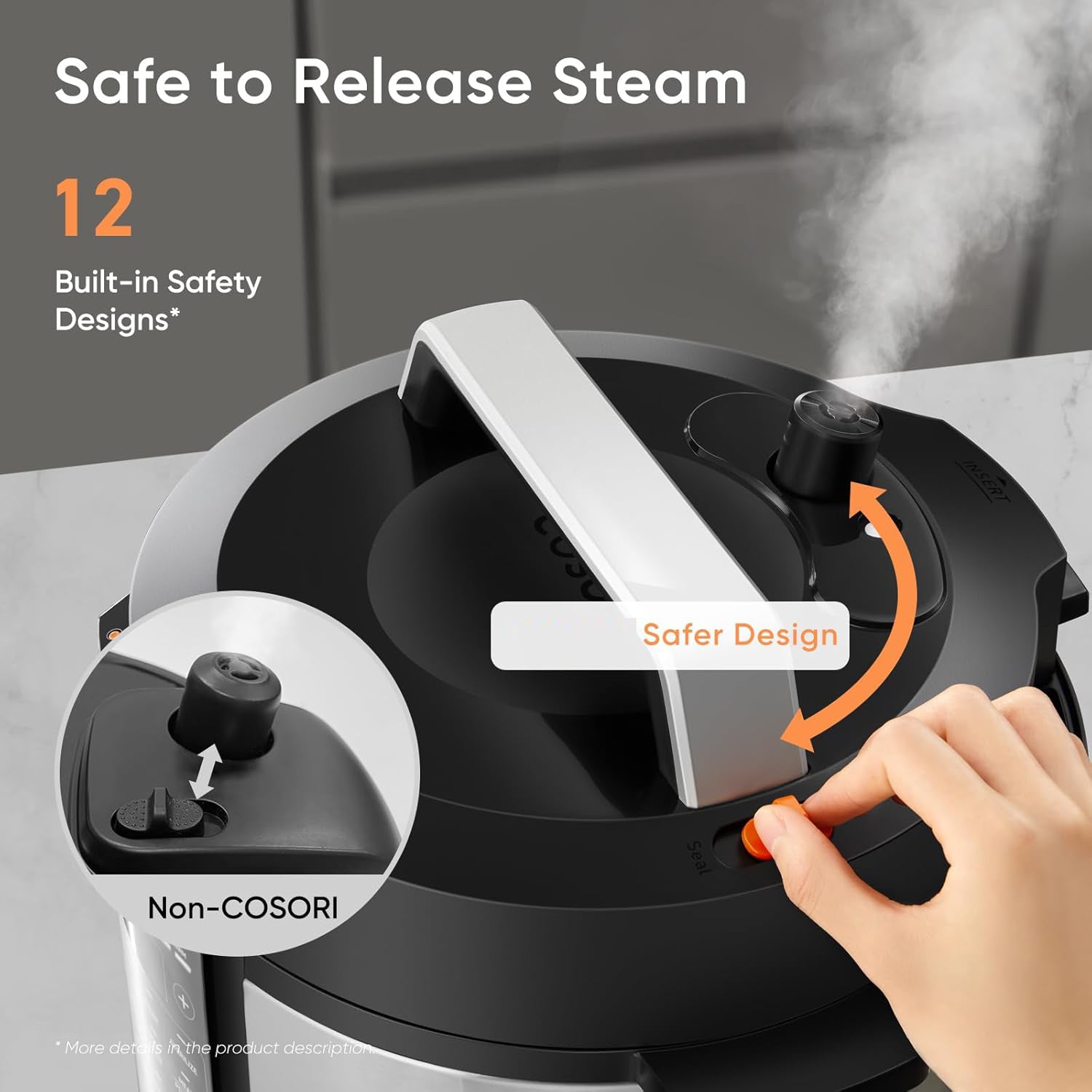 9 in 1 Electric Instant Pot Pressure Cooker 6QT